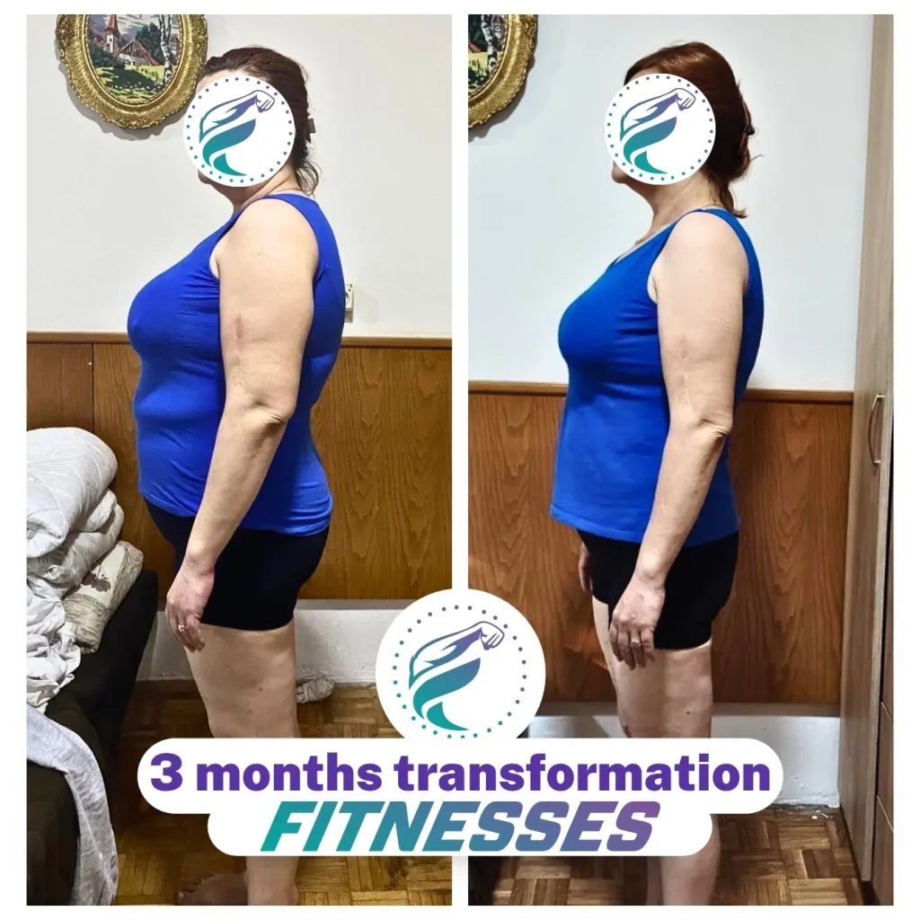 Fitnesses transformation woman 15kg weight loss